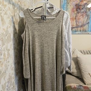 TTMG Gray Cold Shoulder Dress